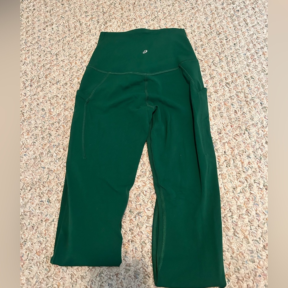 Lulu Lemon Pocket Align Leggings Green Length 25 Inches